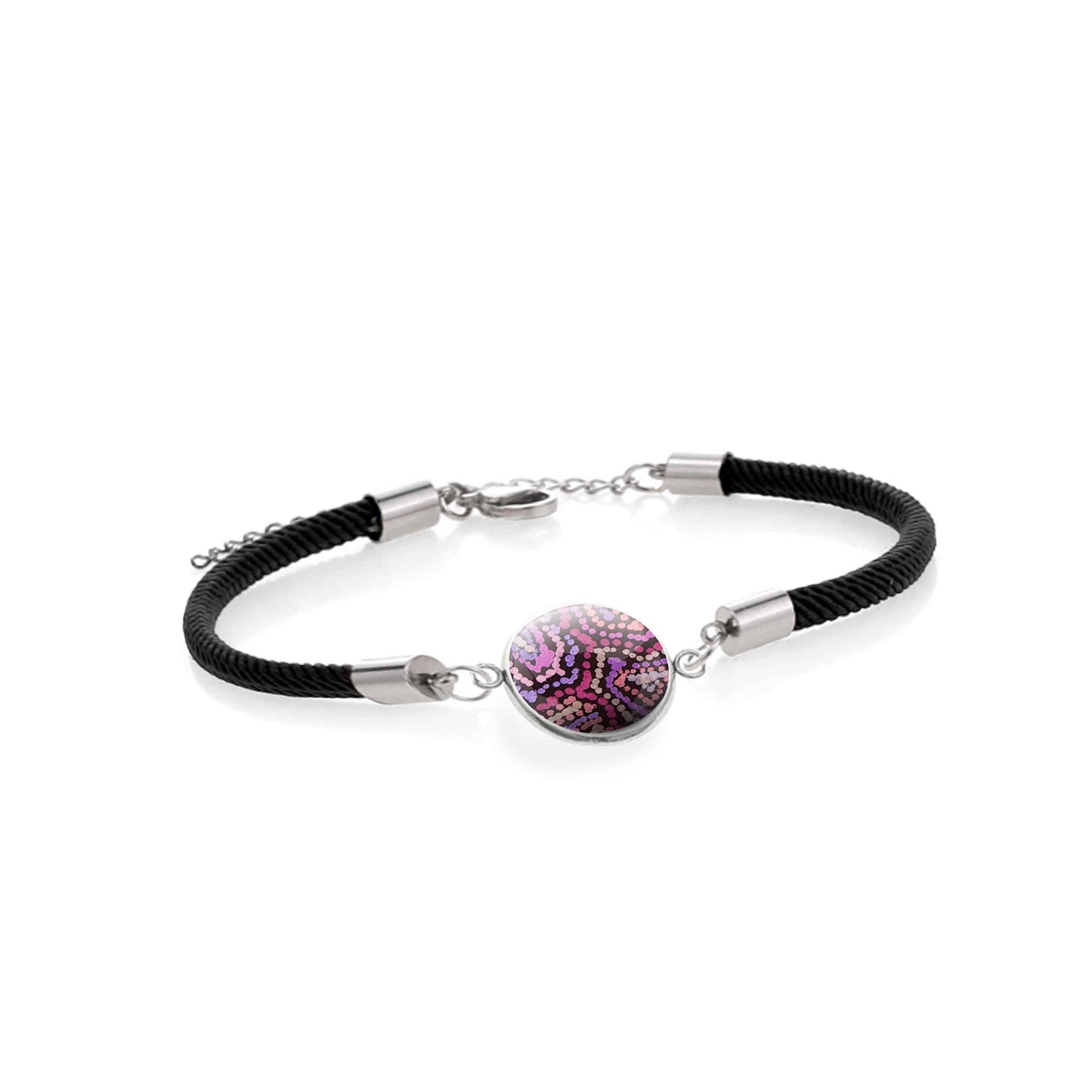 JOY PURPLE PINK CORD BRACELET - B126