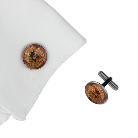 KATHLEEN ECHIDNA CIRCLE ELEGANT CUFFLINKS - M109