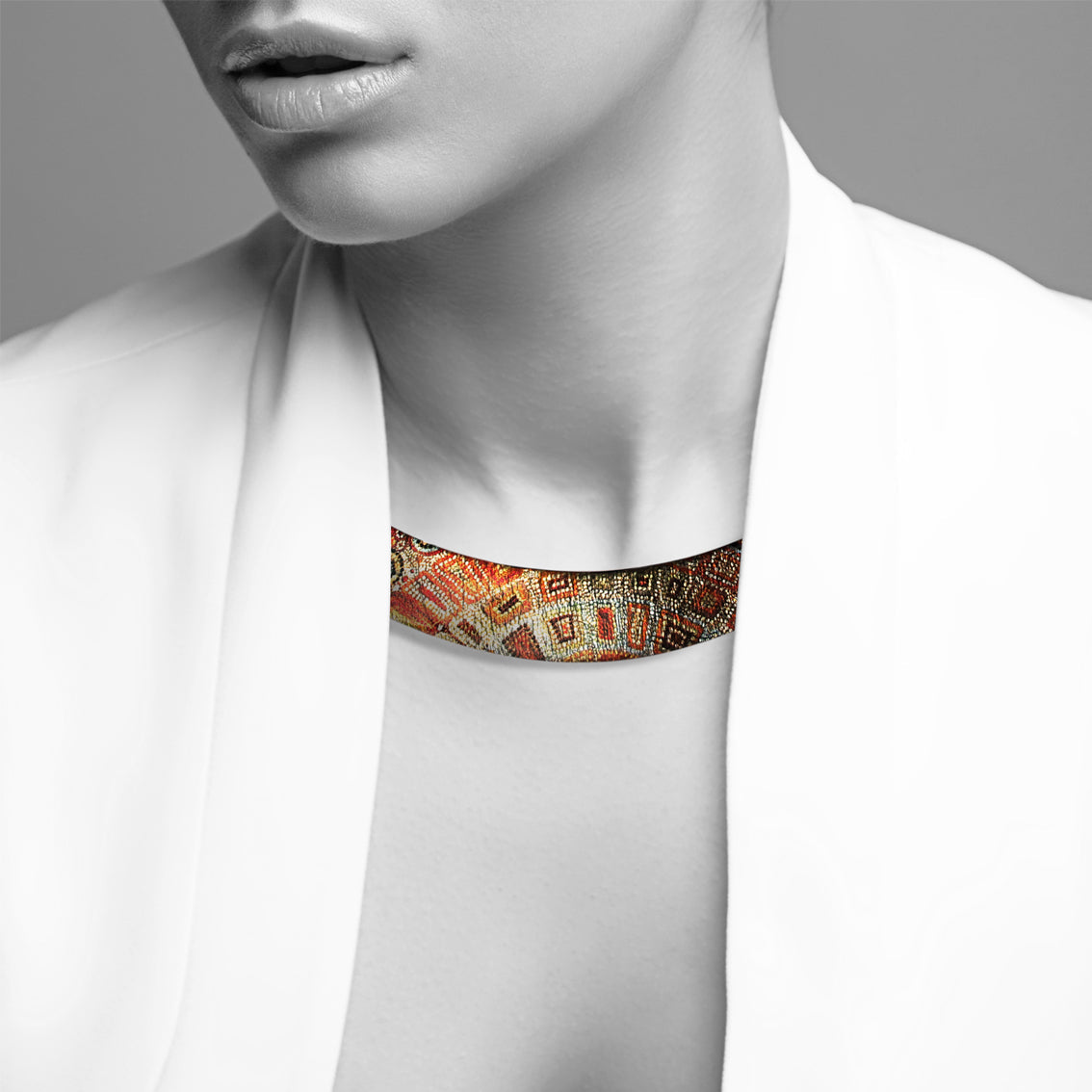 CROCODILE STORY ADJUSTABLE FITTED NECKLACE - SD302