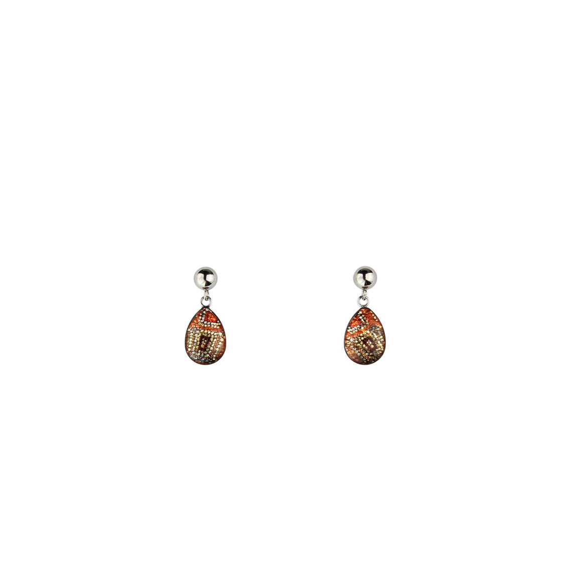 DANDLE DROP CROCODILE STORY EARRINGS - SD289 - in Circle Box