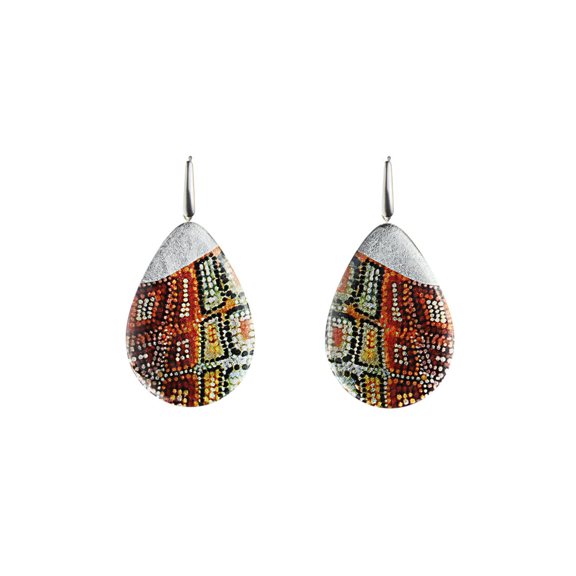 DANDLE DROP CROCODILE STORY STATEMENT XXL EARRINGS - SD295