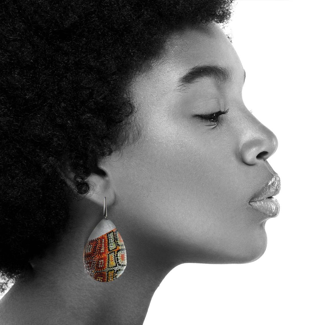 DANDLE DROP CROCODILE STORY STATEMENT XXL EARRINGS - SD295