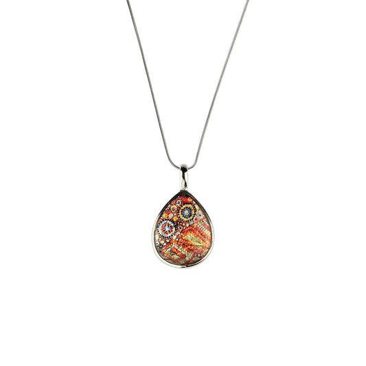 CROCODILE STORY DROP PENDANT ON A CHAIN NECKLACE - SD297S - on Satchel