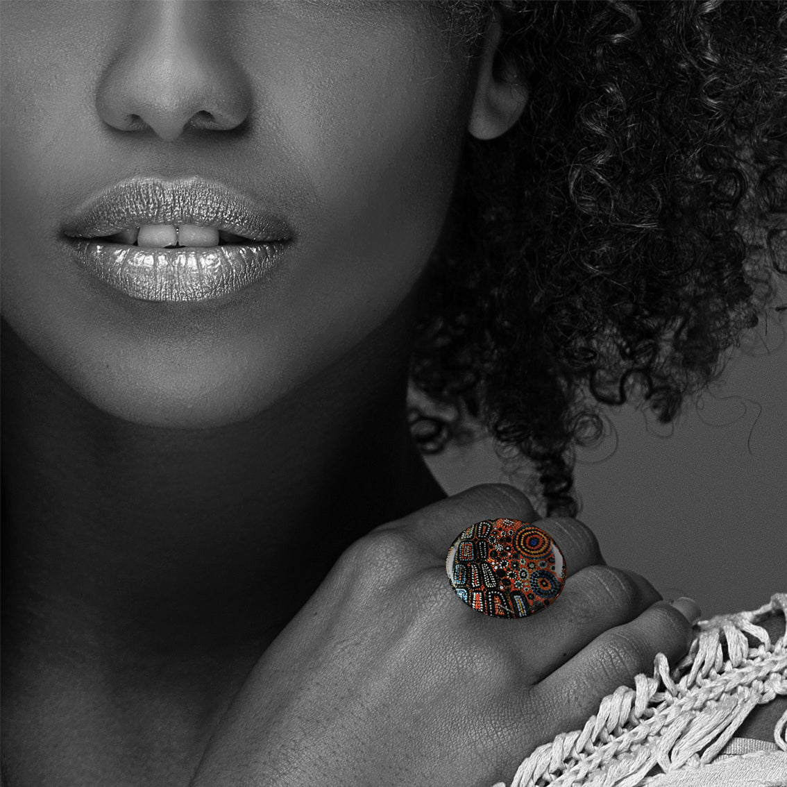 CROCODILE STORY STATEMENT ADJUSTABLE RING - SD308