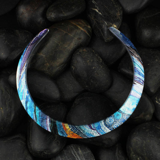 KERRY INDIAN ISLAND BLUE ADJUSTABLE FITTED NECKLACE - D709