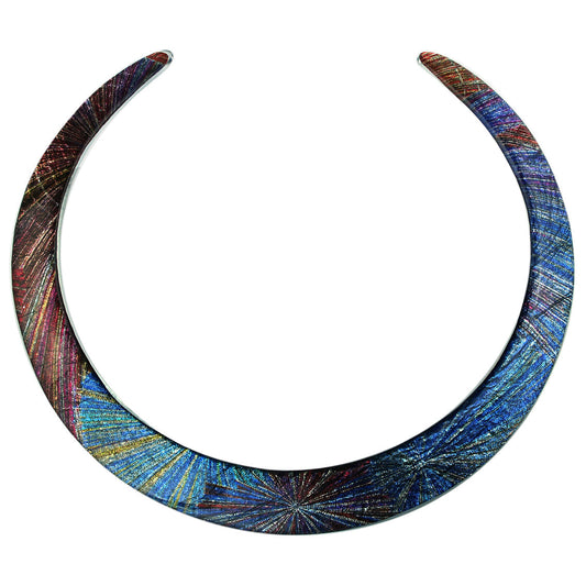 WOMAN SEA STORY BLUE ADJUSTABLE FITTED NECKLACE - SD319