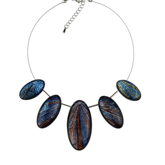 WOMAN SEA STORY BLUE ADJUSTABLE NECKLACE - SD318
