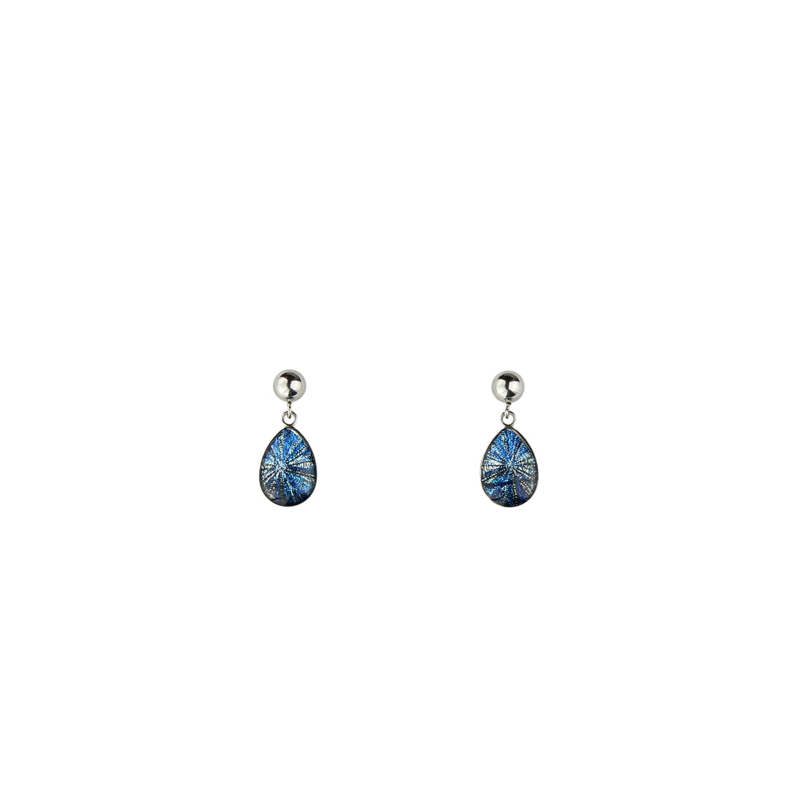 DANDLE DROP WOMAN SEA STORY BLUE EARRINGS - SD309S - on Satchel