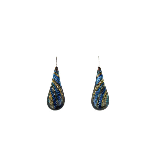 DANDLE DROP WOMAN SEA STORY LARGE BLUE EARRINGS - SD311
