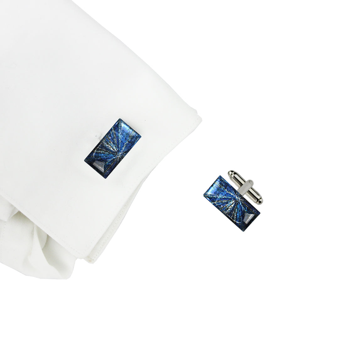 WOMAN SEA STORY BLUE ELEGANT CUFFLINKS - SD326