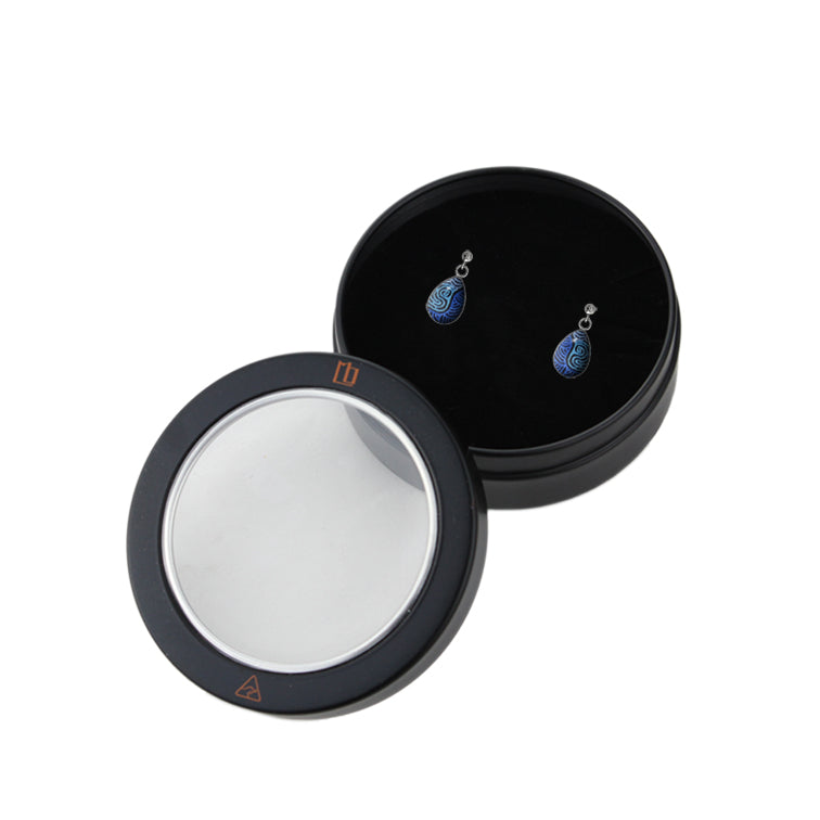 KIRSTY MINA BLUE DANGLE XS DROP EARRINGS - M042 - in Circle Box