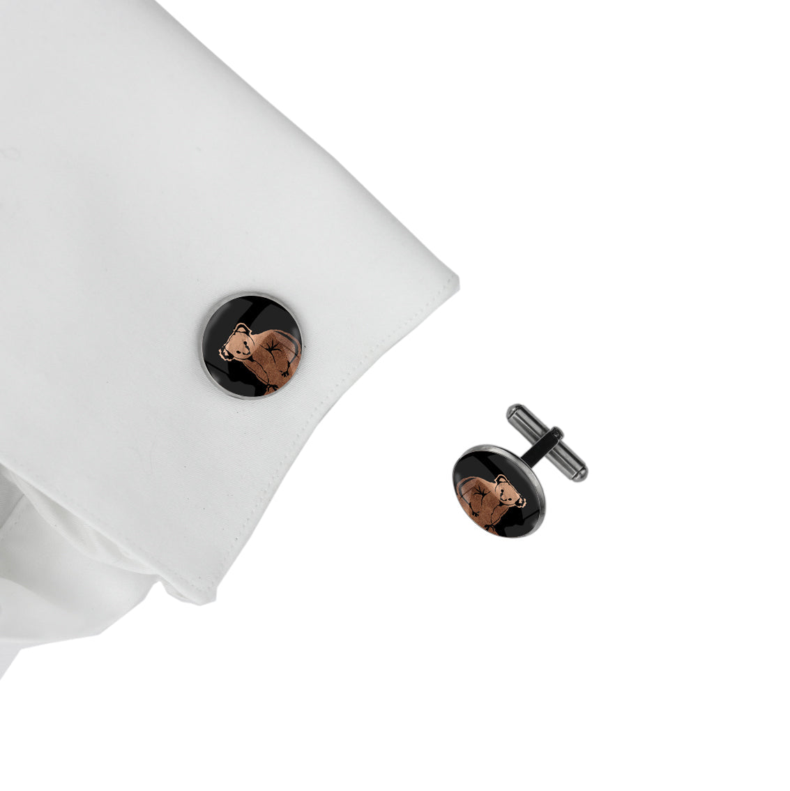 KOALA CIRCLE ELEGANT CUFFLINKS - MFY236