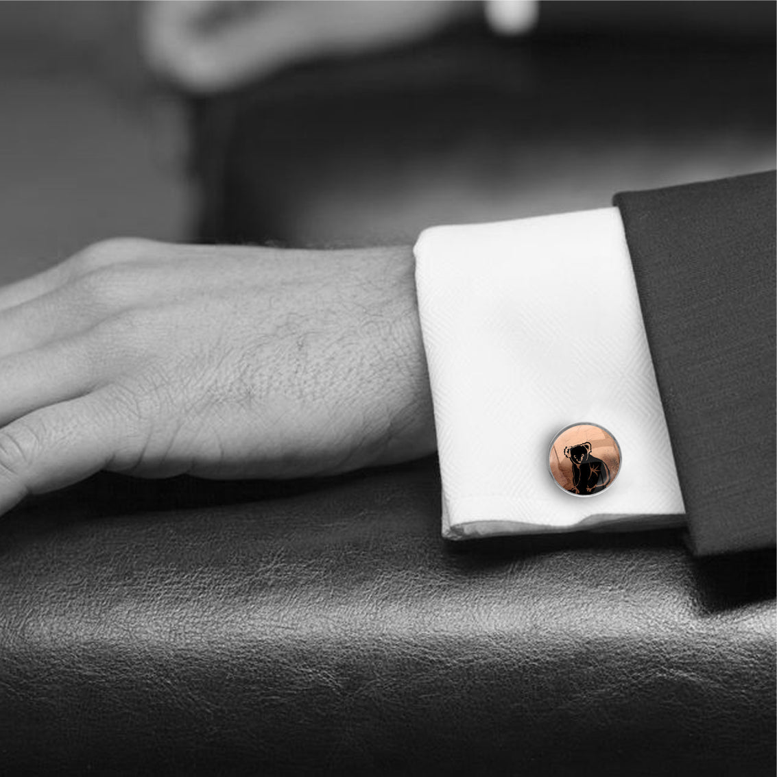 KOALA CIRCLE ELEGANT CUFFLINKS - MFY236