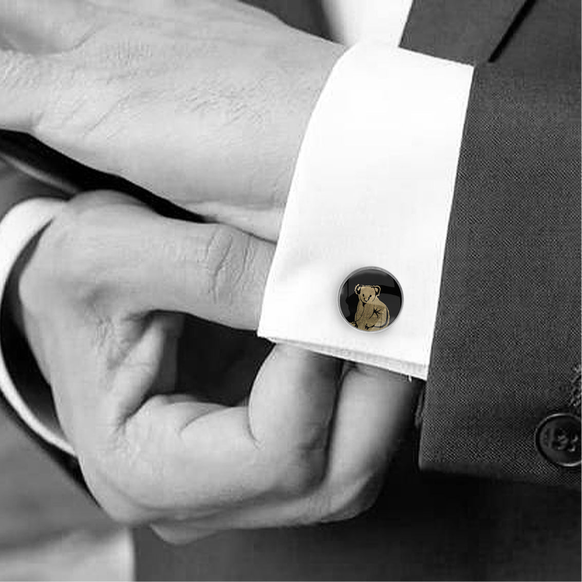 KOALA CIRCLE ELEGANT CUFFLINKS - MFY236