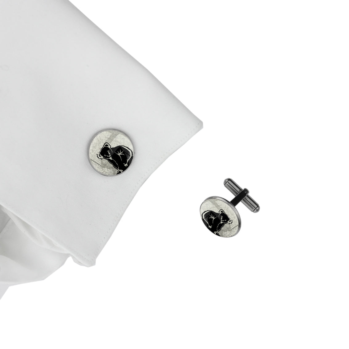 KOALA CIRCLE ELEGANT CUFFLINKS - MFY236