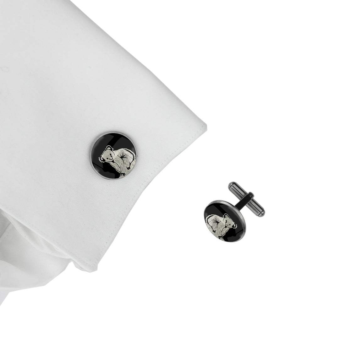 KOALA CIRCLE ELEGANT CUFFLINKS - MFY236