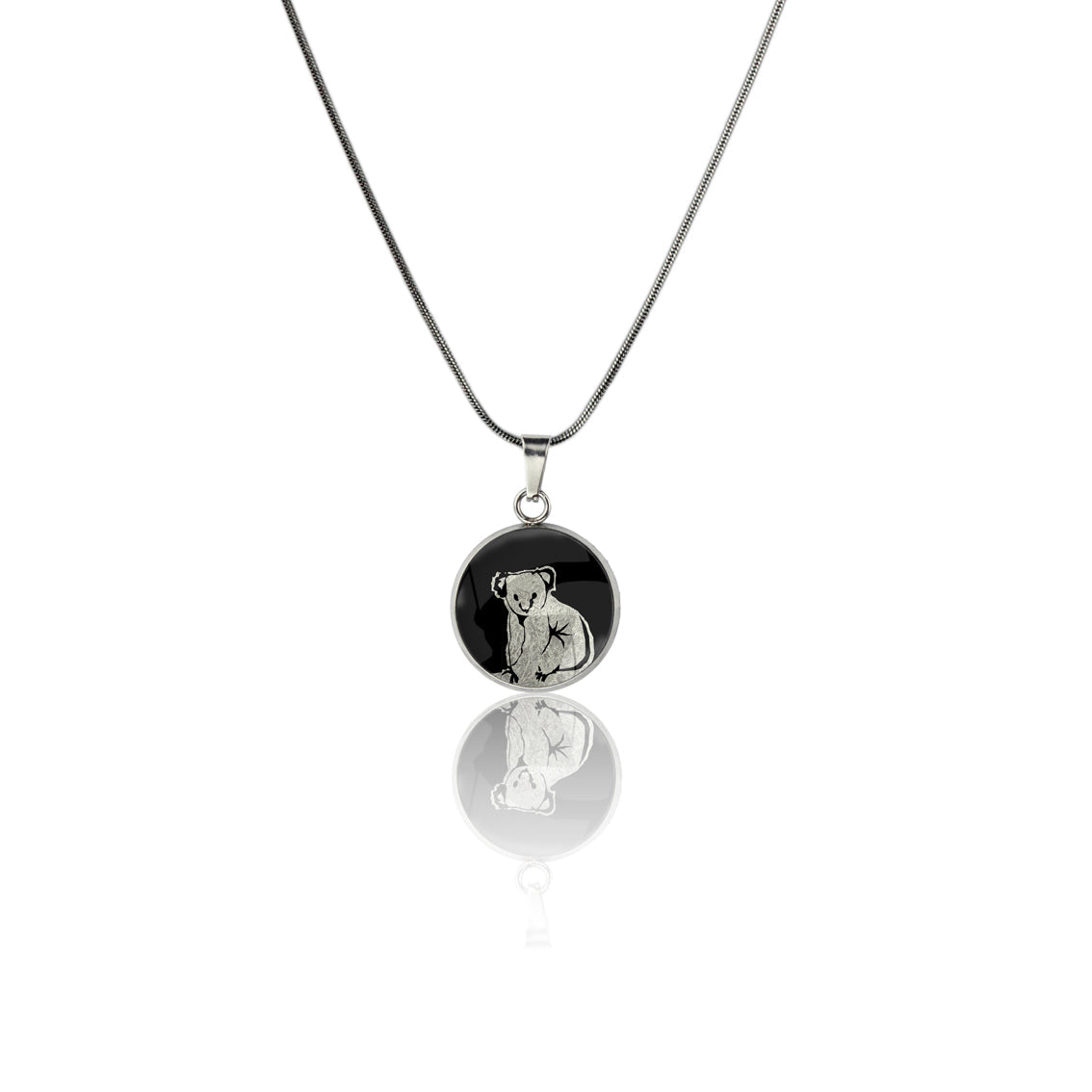KOALA XS CIRCLE PENDANT ON A CHAIN NECKLACE - MFY239 - in Circle Box