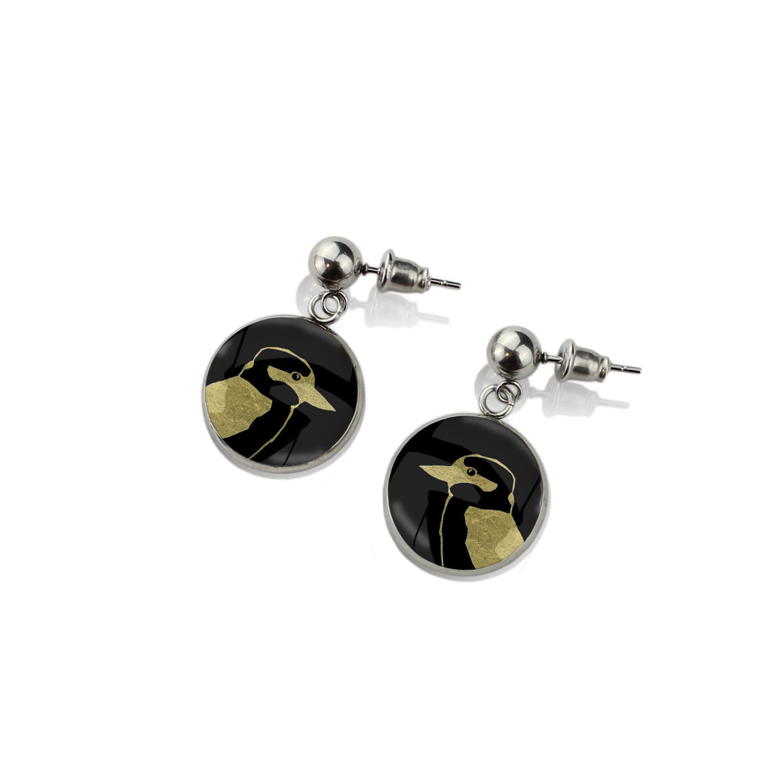 KOOKABURRA CLOSE-UP DANGLE DROP CIRCLE EARRINGS - MFY147S - on Satchel