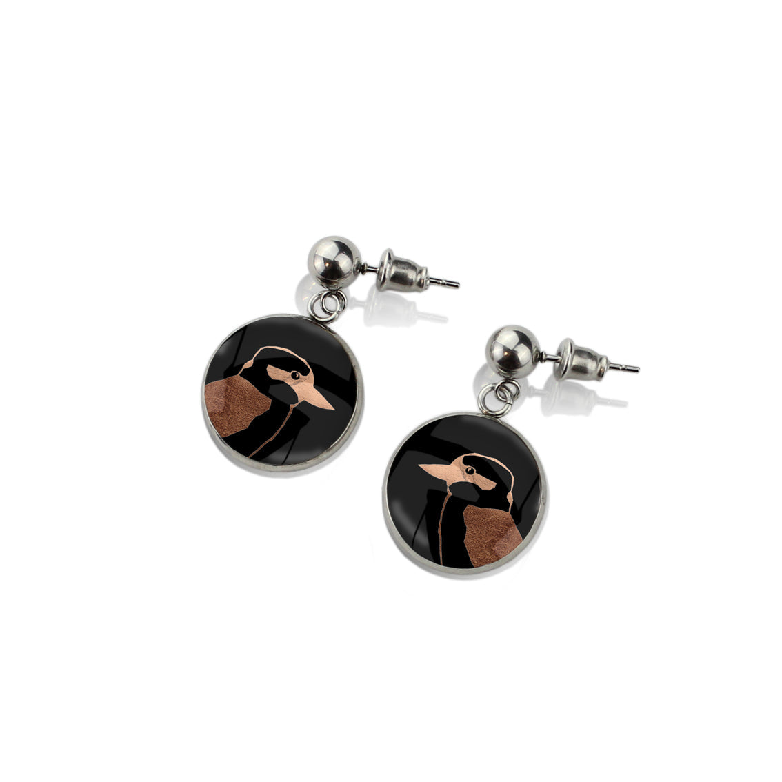 KOOKABURRA CLOSE-UP DANGLE DROP CIRCLE EARRINGS - MFY147 - in Circle Box