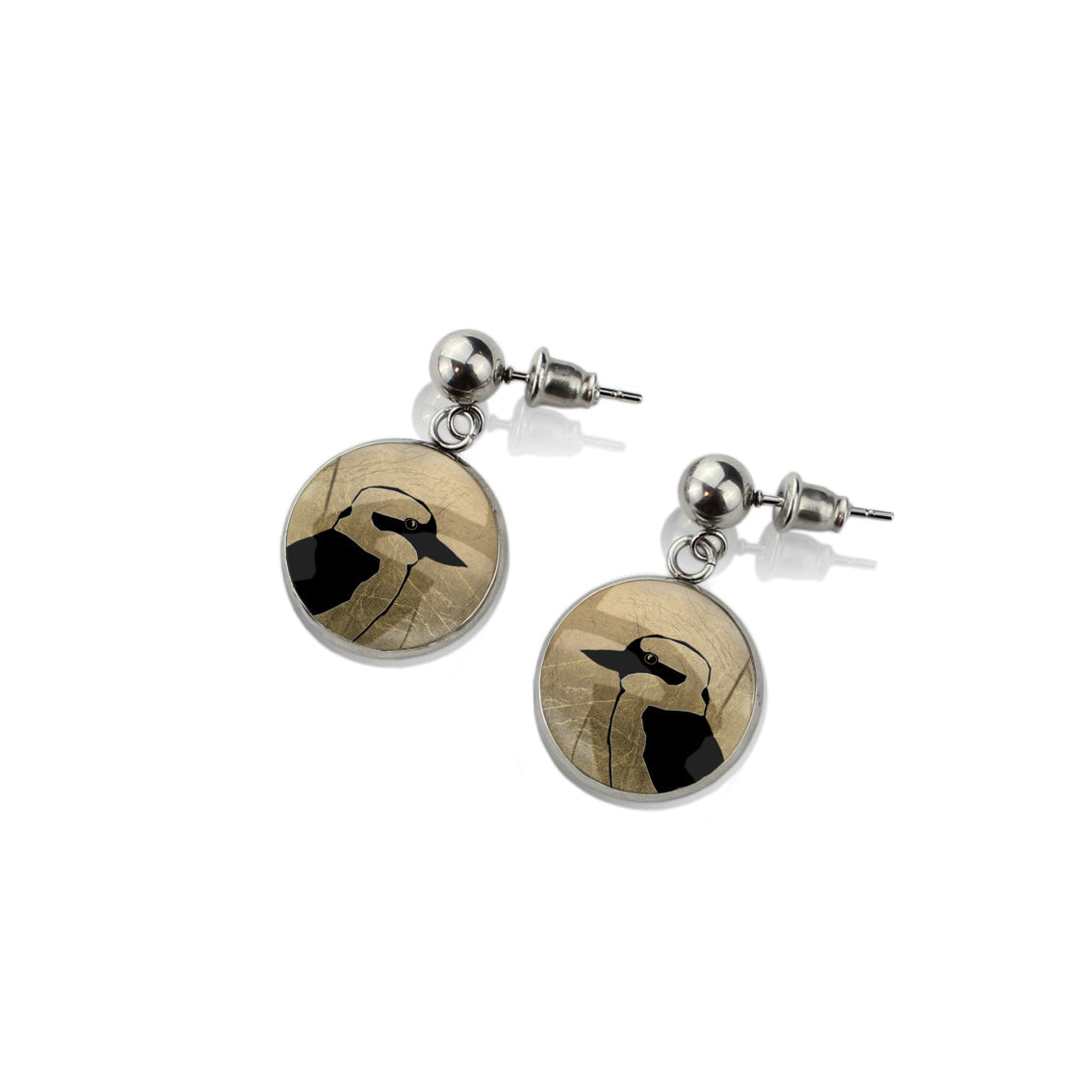 KOOKABURRA CLOSE-UP DANGLE DROP CIRCLE EARRINGS - MFY147S - on Satchel