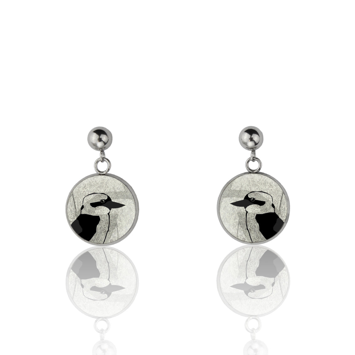 KOOKABURRA CLOSE-UP DANGLE DROP CIRCLE EARRINGS - MFY147 - in Circle Box