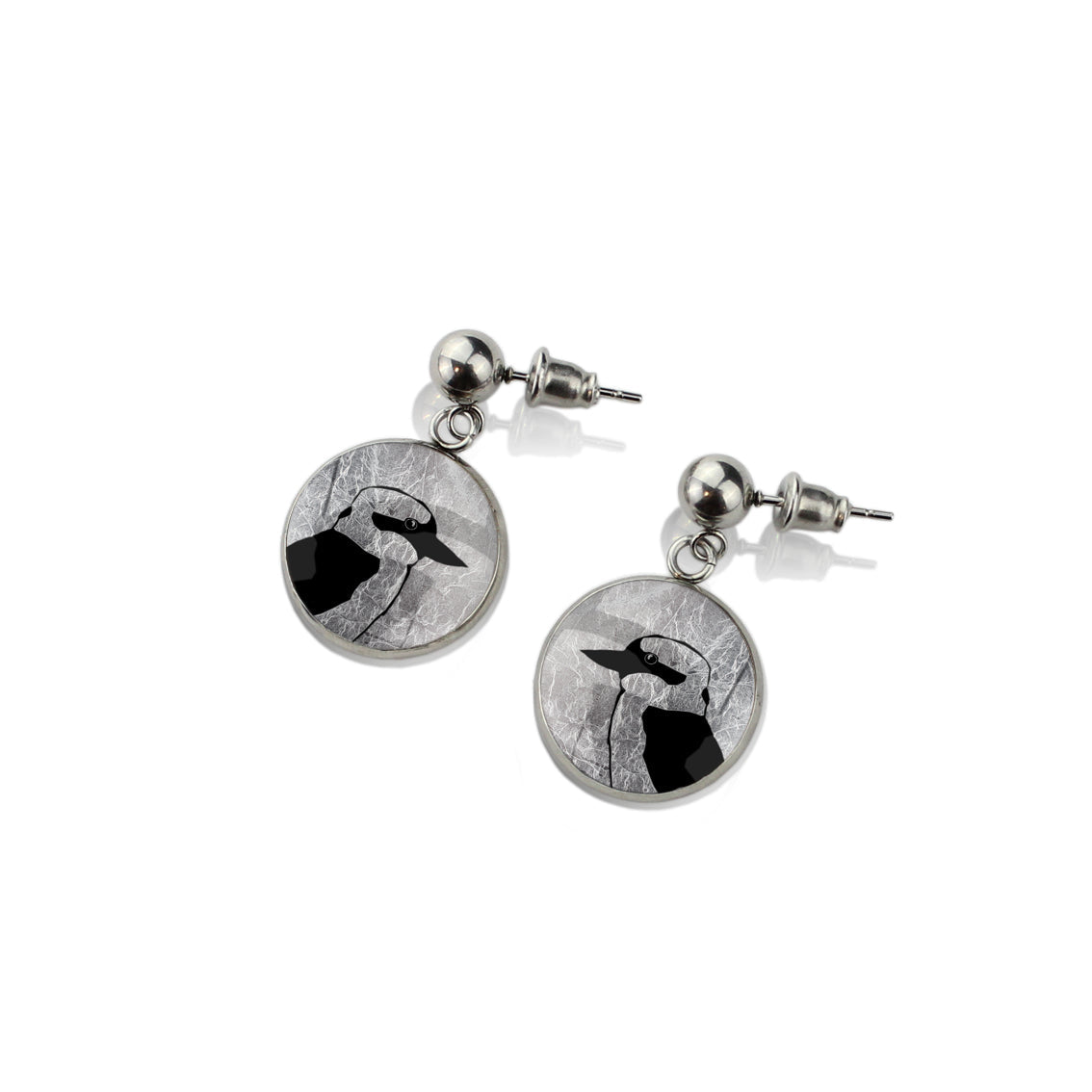 KOOKABURRA CLOSE-UP DANGLE DROP CIRCLE EARRINGS - MFY147 - in Circle Box