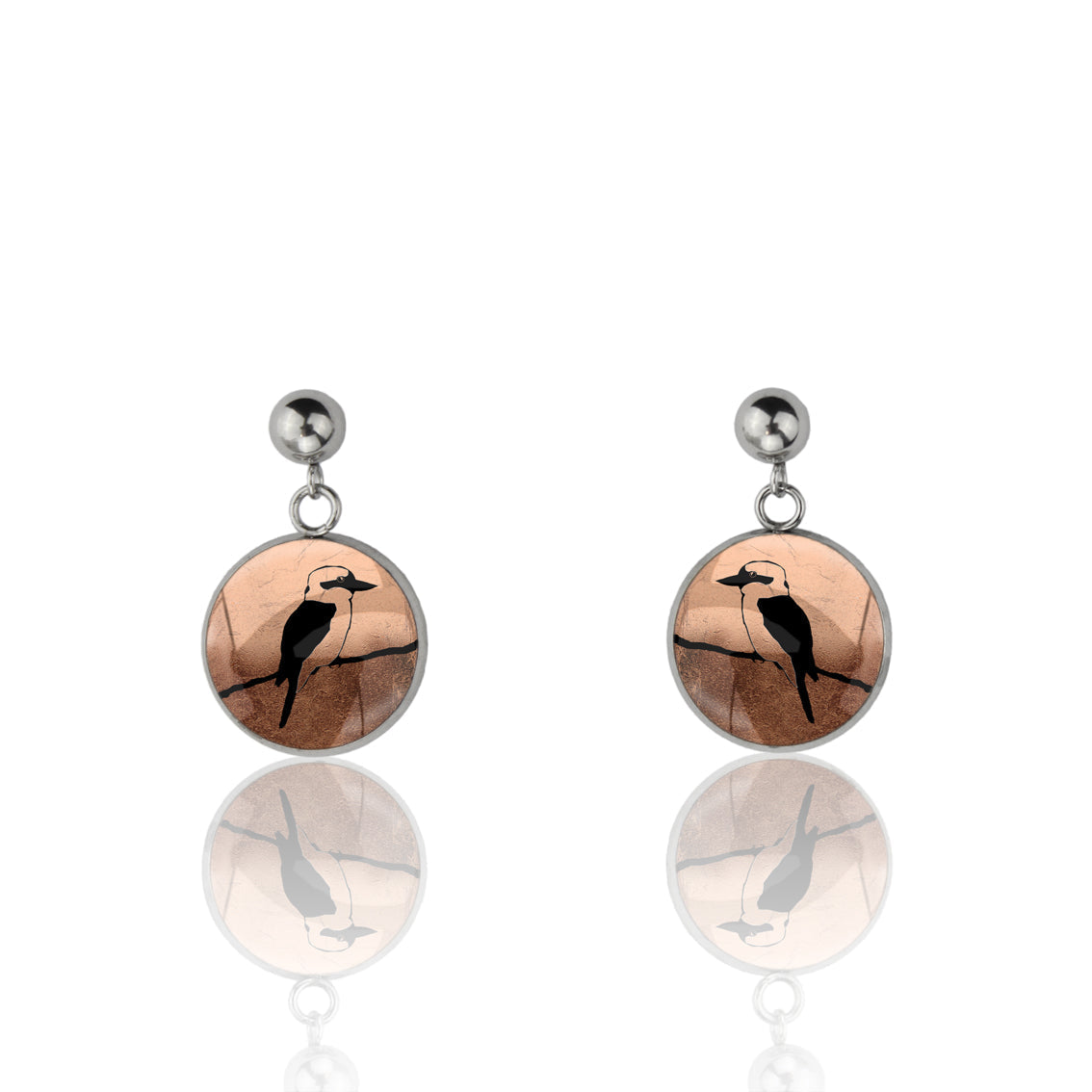 KOOKABURRA DANGLE DROP CIRCLE EARRINGS - MFY148S - on Satchel
