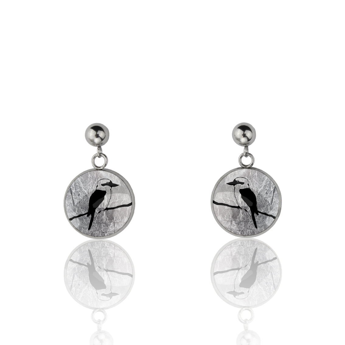 KOOKABURRA DANGLE DROP CIRCLE EARRINGS - MFY148 - in Circle Box