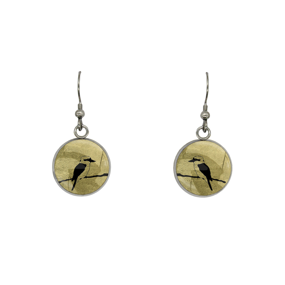 KOOKABURRA DANGLE DROP CIRCLE EARRINGS - MFY148 - in Circle Box