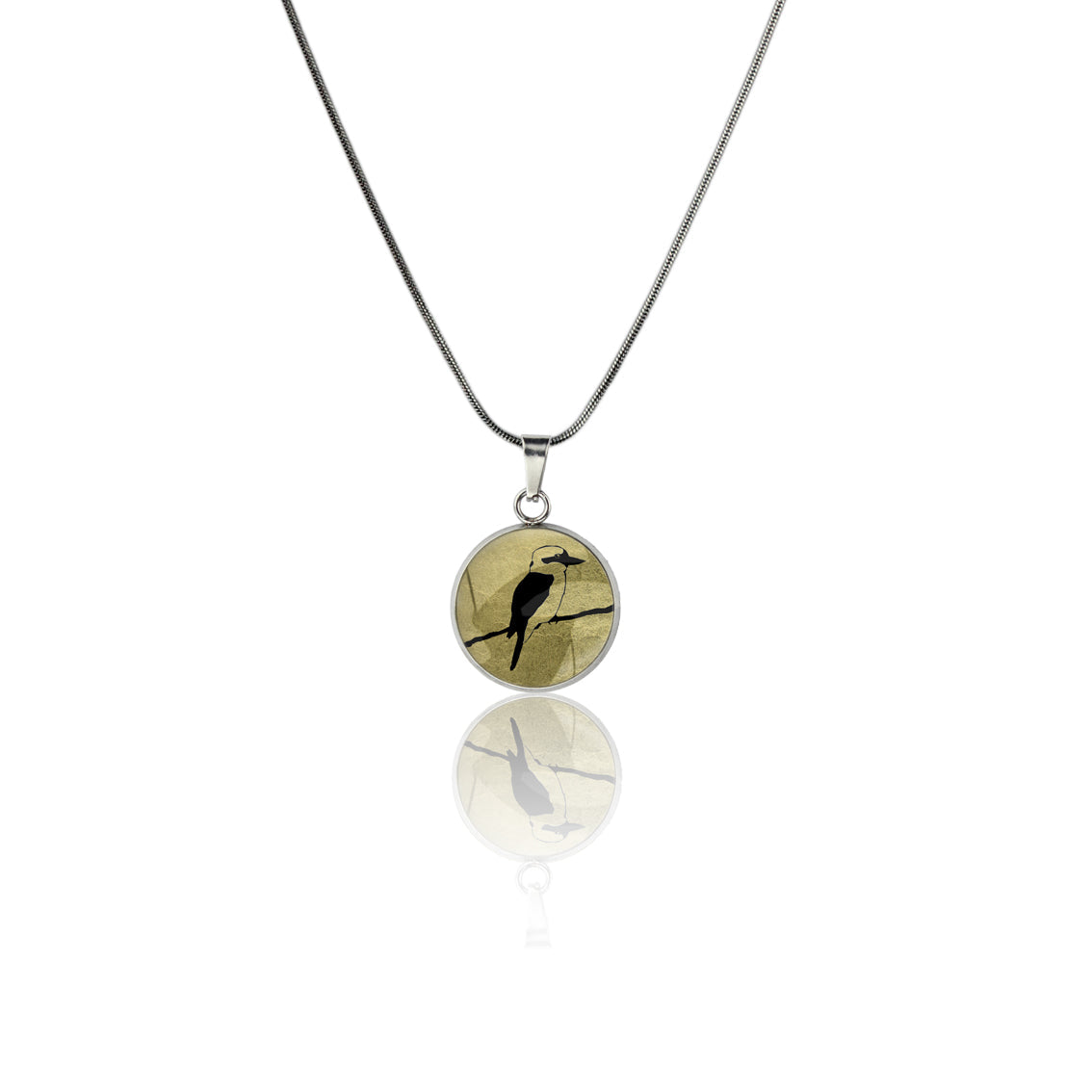 KOOKABURRA XS CIRCLE PENDANT ON A CHAIN NECKLACE - MFY149S - on Satchel