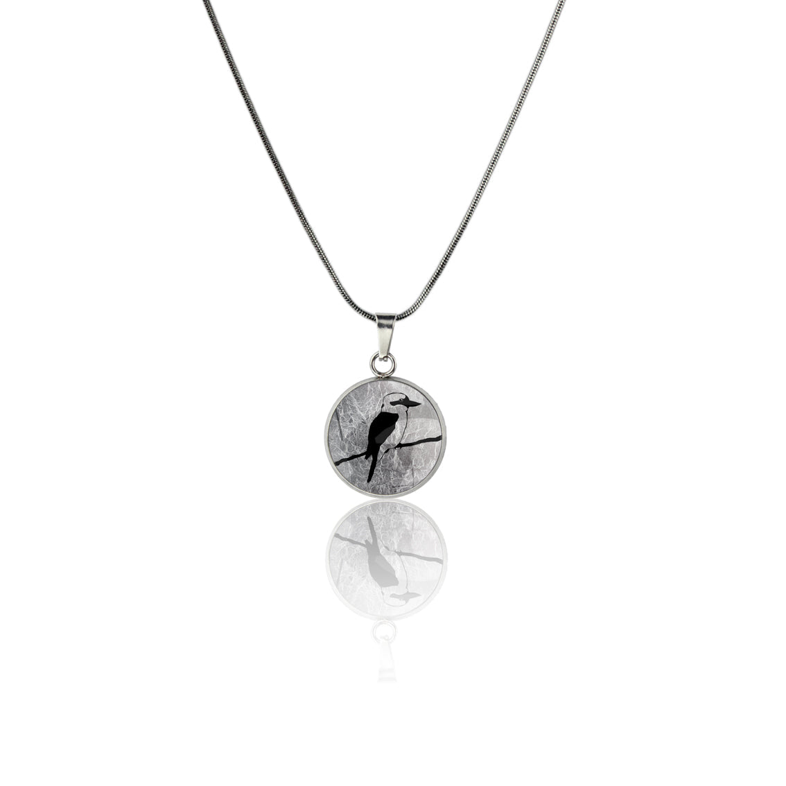 KOOKABURRA XS CIRCLE PENDANT ON A CHAIN NECKLACE - MFY149S - on Satchel