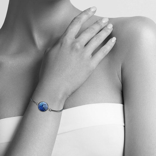 KIRSTY MINA BLUE CHAIN BRACELET - B108