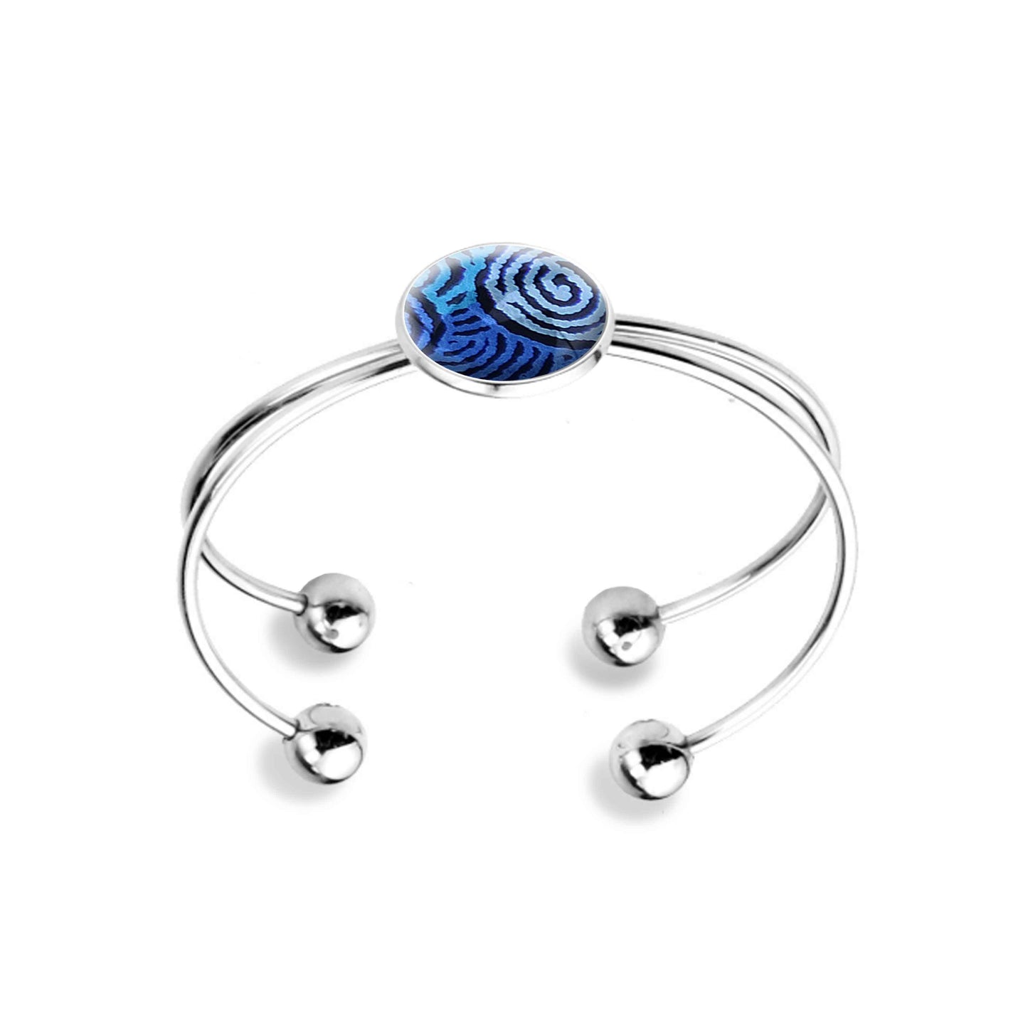 KIRSTY MINA BLUE DOUBLE WIRE BANGLE - B110