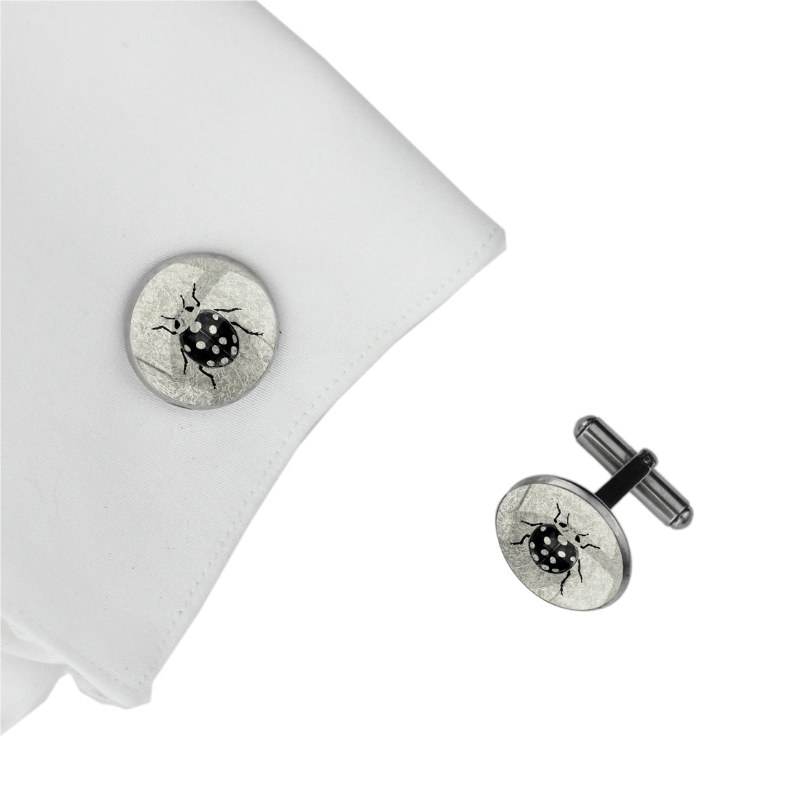 LADYBIRD CIRCLE ELEGANT CUFFLINKS - MFY262