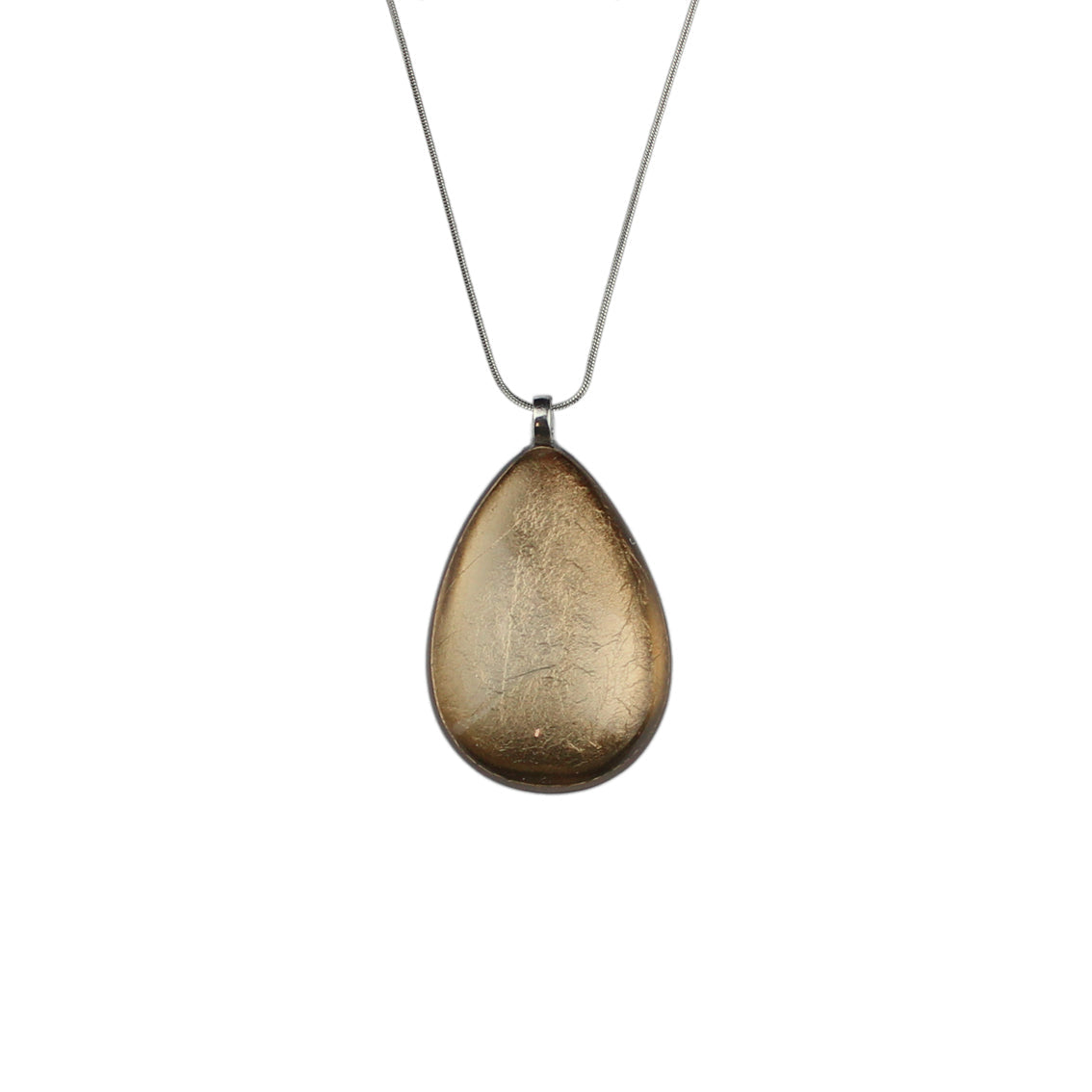 LARME DE JOIE TEAR DROP LARGE PENDANT ON A CHAIN NECKLACE - F019