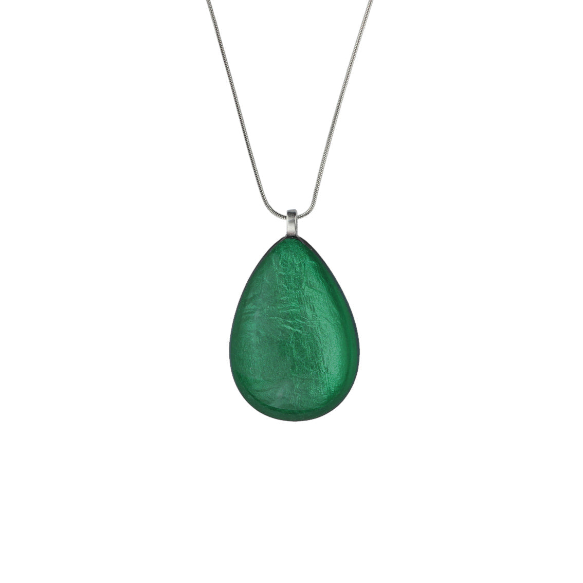 LARME DE JOIE TEAR DROP LARGE PENDANT ON A CHAIN NECKLACE - F019