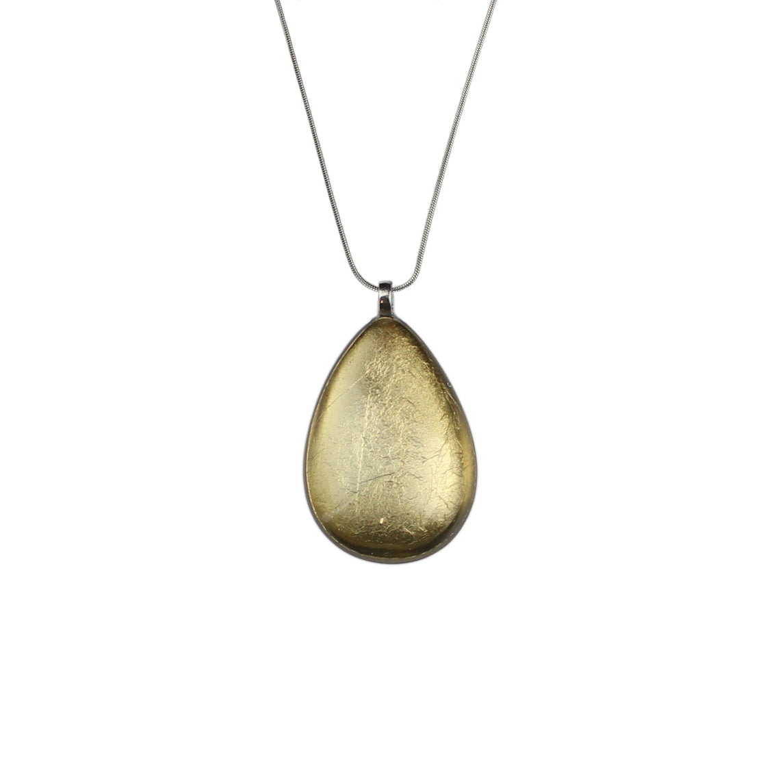 LARME DE JOIE TEAR DROP LARGE PENDANT ON A CHAIN NECKLACE - F019