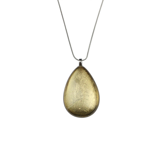 LARME DE JOIE TEAR DROP LARGE PENDANT ON A CHAIN NECKLACE - F019