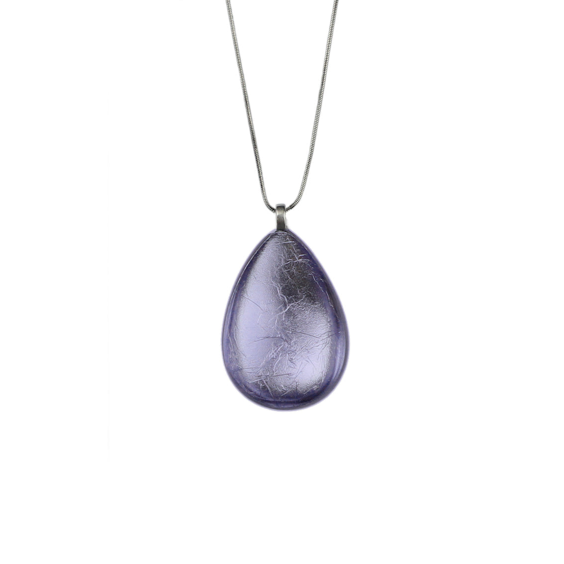 LARME DE JOIE TEAR DROP LARGE PENDANT ON A CHAIN NECKLACE - F019