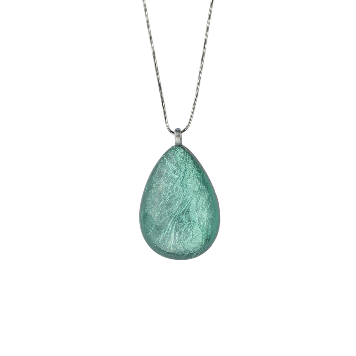 LARME DE JOIE TEAR DROP LARGE PENDANT ON A CHAIN NECKLACE - F019