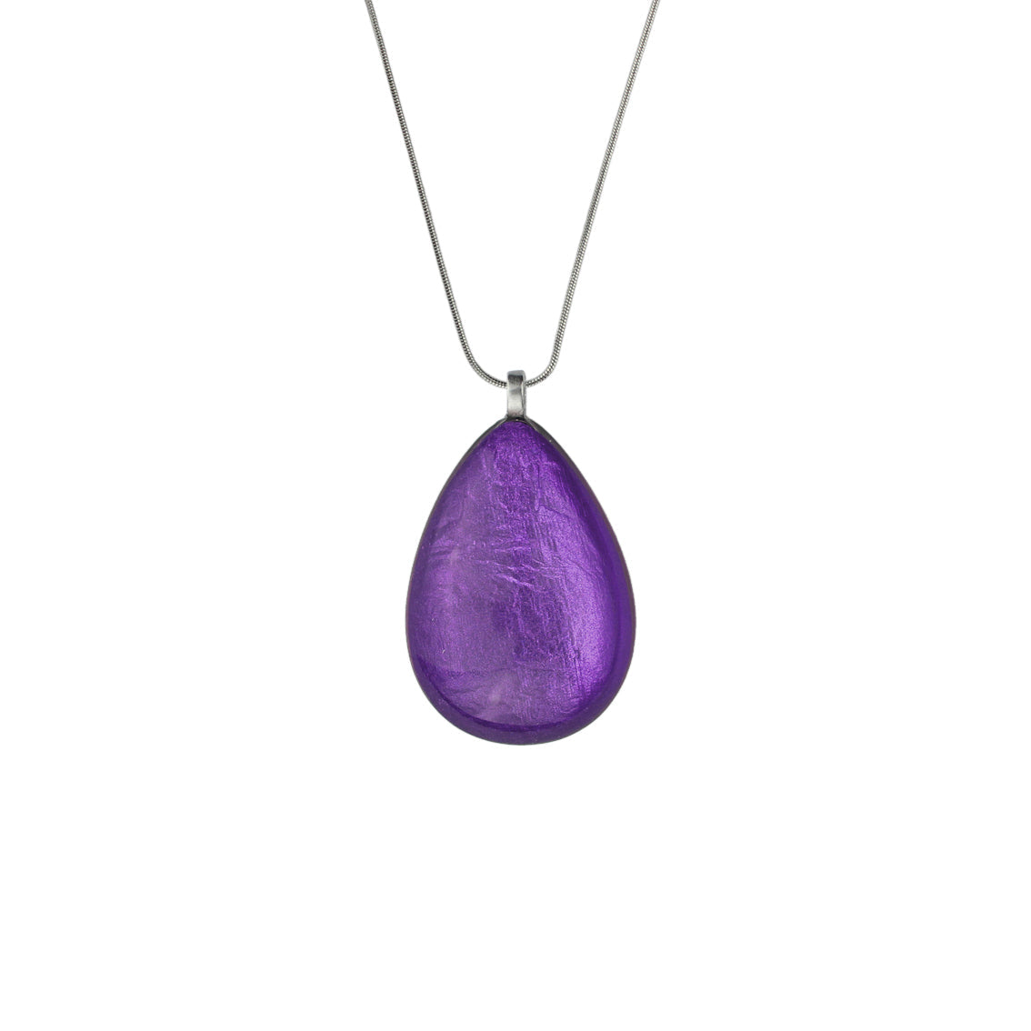 LARME DE JOIE TEAR DROP LARGE PENDANT ON A CHAIN NECKLACE - F019