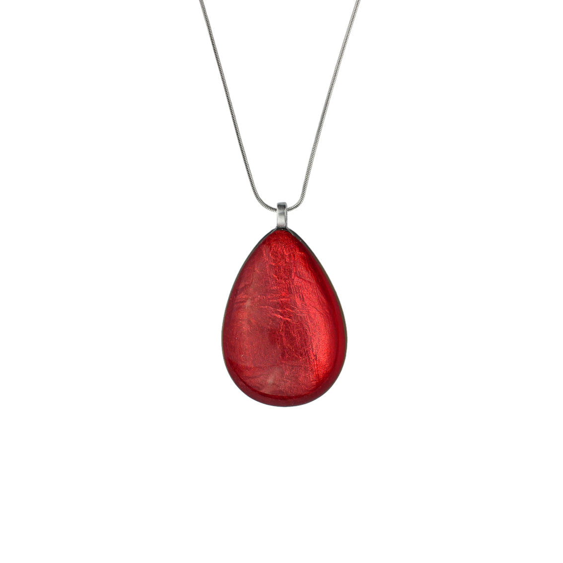 LARME DE JOIE TEAR DROP LARGE PENDANT ON A CHAIN NECKLACE - F019