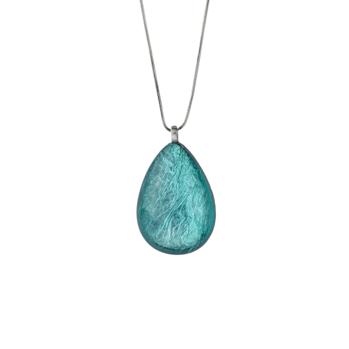 LARME DE JOIE TEAR DROP LARGE PENDANT ON A CHAIN NECKLACE - F019