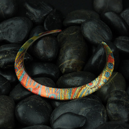 LIDDY DOGWOOD TREE ORANGE ADJUSTABLE FITTED NECKLACE - D232