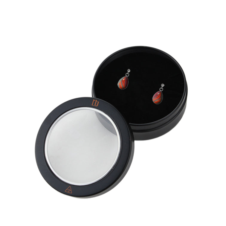 LIDDY DOGWOOD TREE ORANGE DANGLE XS DROP EARRINGS - SD383 - in Circle Box