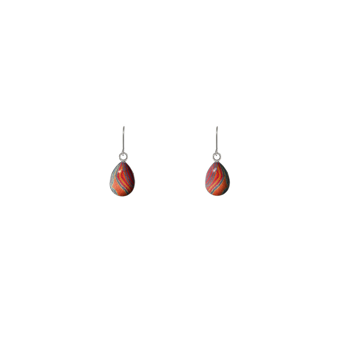 LIDDY DOGWOOD TREE ORANGE DANGLE XS DROP EARRINGS - SD383S - on Satchel