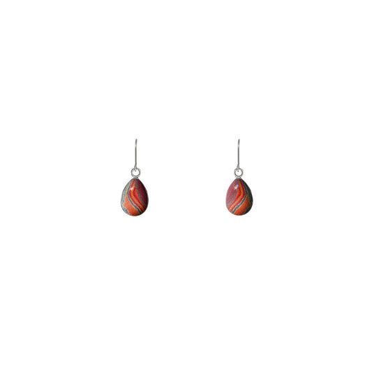 LIDDY DOGWOOD TREE ORANGE DANGLE XS DROP EARRINGS - SD383S - on Satchel