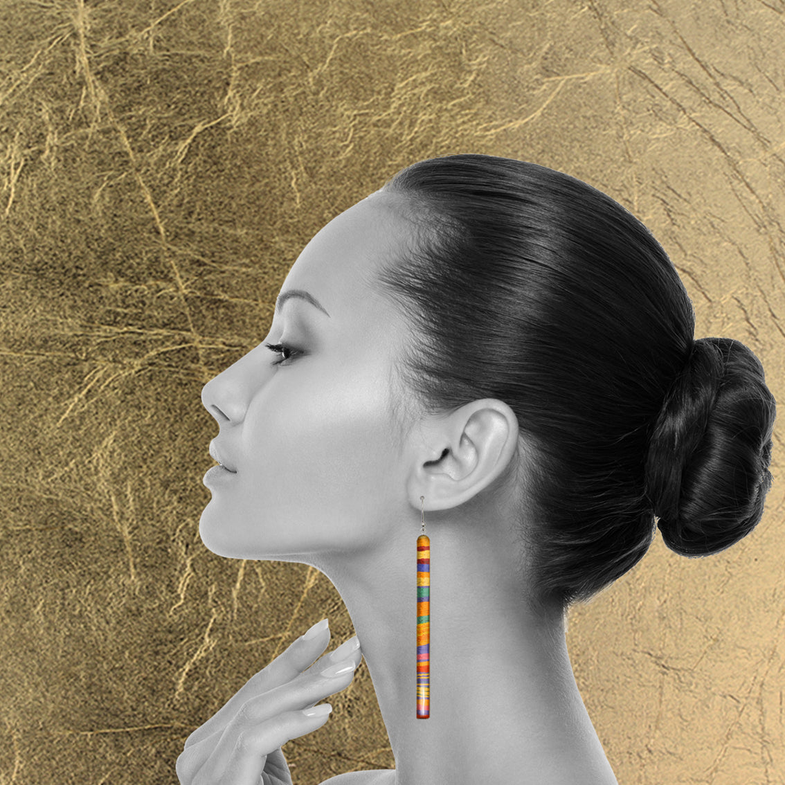 JUDY LONG BAR STATEMENT EARRINGS - ST002