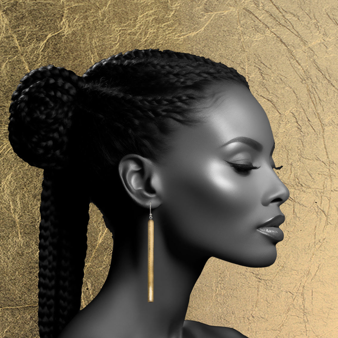 LONG BAR STATEMENT EARRINGS - ST003