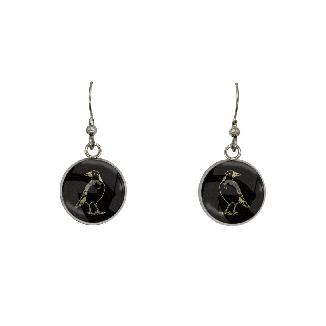 MAGPIE DANGLE DROP CIRCLE EARRINGS - in Circle Box